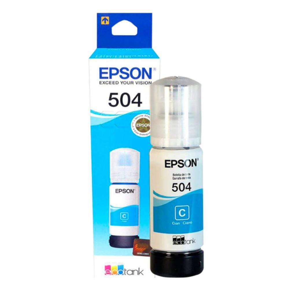 Botella de Tinta EPSON 504 Color Cian