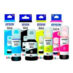 KIT PACK Botellas de Tinta 504 Color N, C, M, A