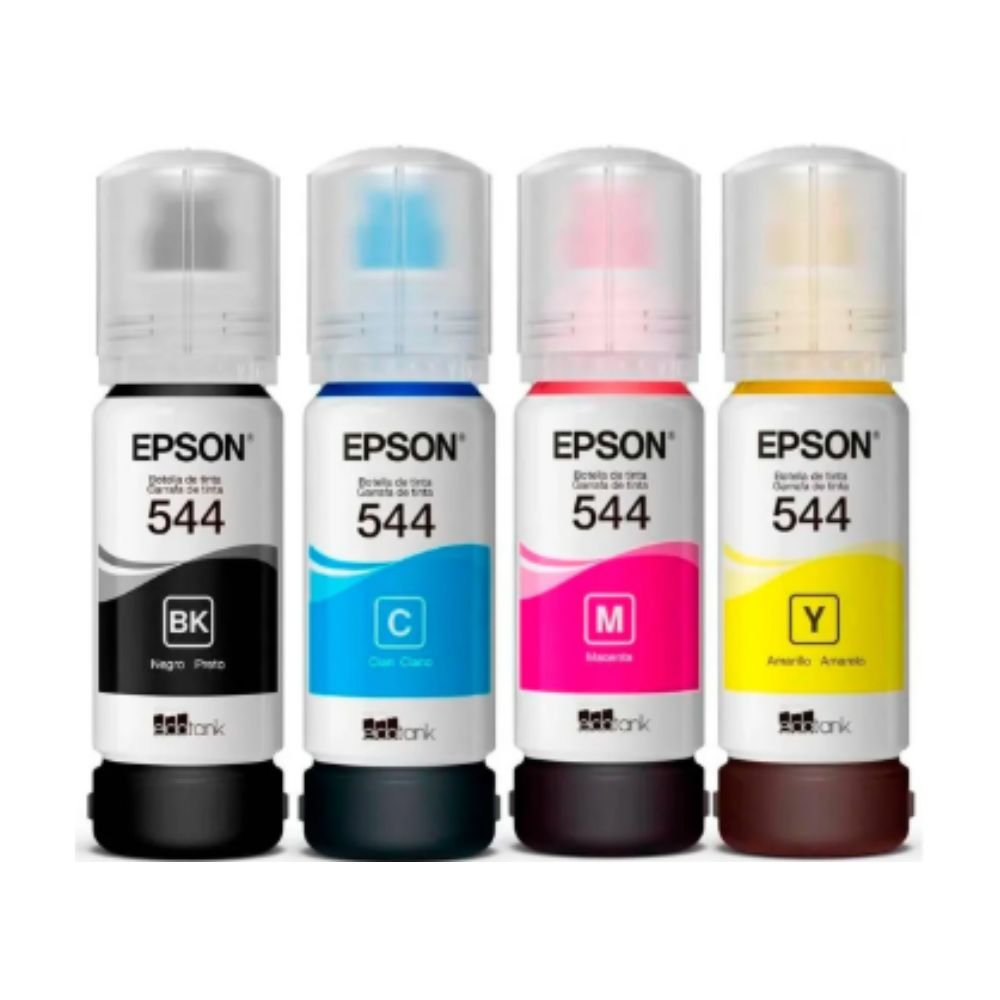 KIT PACK Botellas de Tinta 544 Color N, C, M, A - Imagen 2
